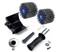Meuleuse d'angle électrique multifonctionnelle M10/M14, accessoires de Machine à polir, tambour abrasif en Nylon, roue polissage(M10 2 brush wheel)