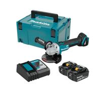 Meuleuse d'angle Makita Aku 125mm Li-ion LXT 18V/5.0Ah, Makpac DGA504RTJ