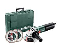 Pack meuleuse d'angle WQ 1100-125 + disques + coffret METABO