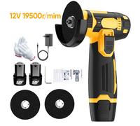 Meuleuse d'angle miniature sans fil 12 V, 19 500 tr/min, adaptée au polissage et à la découpe fine de la pierre
