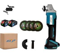 Meuleuse d'angle, moteur sans balais, coupe et ponçage polyvalents, jeu de batteries 2PC