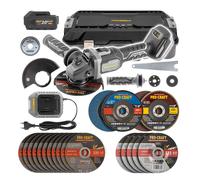 Meuleuse d'angle Procraft AG125B + 10x meules de coupe, 4x meules à lamelles, 5x meules abrasives, écrou de serrage rapide