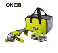 Ryobi Meuleuse d'angle 18V OnePlus R18AG-140S – Batterie Lithium-ion 4.0 Ah + Chargeur