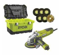 Meuleuse d'angle RYOBI - 1010W - 125mm - 1 coffret de rangement - RAG1010-125TA6