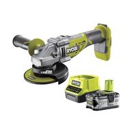 Meuleuse d'angle RYOBI 18V LithiumPlus OnePlus Brushless - 1 batterie 4,0 Ah - 1 chargeur rapide - R18AG7-140S