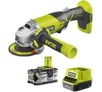 Ryobi R18AG-140S - meuleuse d’angle sans fil 18 V ONE+ 115 mm kit batterie