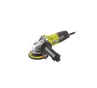 RYOBI - Meuleuse d'Angle Filaire 800W 125mm - 12 000 tr/min - Livrée avec 1 Disque à Ébarber le Métal Ø 125 mm et 1 Poignée Latérale 2 Positions - Protection Anti-Démarrage - RAG800-125G