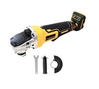 Meuleuse d'angle sans balais 100/125 mm compatible avec batterie 18 V/20 V, 4 vitesses, outil de meulage et découpe du bois fil(No battery-100mm)