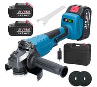 Meuleuse d'angle Sans Fil 125 MM, Disqueuse Sans Fil pour Batterie Makita, 23000RPM Moteur Brushless, pour Couper, Polir et Poncer, avec 2 Batteries