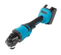 Meuleuse d'angle sans fil 18V, Sans Balais Électrique Meuleuse d'angle 125 mm, 11800 tr/min Avec 4 Roues de Coupe, à vitesse variable, tronçonneuse pour meuler, polir (sans batterie) (MT Blau)