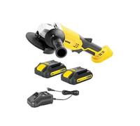 Meuleuse d'angle Sans fil 20V Disque 115mm + 2 Batteries 2.0 Ah + Chargeur rapide VITO