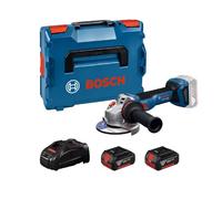 Meuleuse d'angle 18V GWS 18V-11 + 2 batteries 5Ah + chargeur sous L-BOXX - BOSCH - 06019N4103