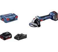 Meuleuse d'angle sans fil Bosch Professional GWS 18V-7 06019H9005 125 mm + 2 batteries, + mallette 18 V 4.0 Ah
