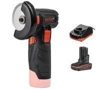 Meuleuse d'Angle sans Fil CG-12BC Ultra 12V Brushless - Mini Meuleuse Compacte 76 mm avec Batterie 4Ah et Chargeur, Idéale pour Couper Métal, Pierre, Céramique et Porcelaine - Par Dnipro-M
