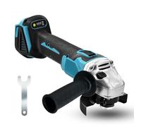 Meuleuse d'angle sans fil - Diamètre : 125 mm - 10 000 tr/min - Pour batteries Makita 18 V - Kit complet avec 2 batteries de 5500 mAh et chargeur - Pour couper, meuler, polir (boîtier uniquement)