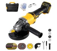 Meuleuse d'angle sans fil pour batterie Dewalt 18 V/20 V, 125 mm 10 000 tr/min, outil de meulage sans balais avec arbre M14, meuleuse à batterie à 3 vitesses pour couper, meuler et polir (avec