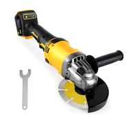 Meuleuse d'angle sans fil pour batterie Dewalt 18 V/20 V (sans batterie), outil de meulage sans balais 10 000 tr/min avec lames de meulage de 125 mm pour couper, meuler, polir (3 accessoires)