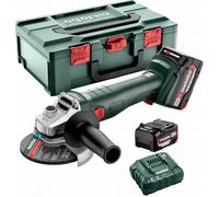 Metabo W 18 L 9-125 Q Meuleuse d'angle sans fil (18V 2x5,2 Ah)+MetaBox165L 602249650