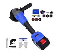 Meuleuse d'angle sans fil sans balais 125 mm 10 000 tr/min 21 V pour couper, meuler, polir et enlever la rouille