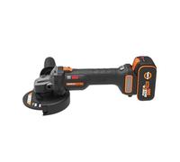 Meuleuse d'angle sans fil Worx 20 V 125 mm | WX814 | puissance équivalente à 1000 W, coupe 50% plus rapide, design compact, batterie de 4,0 Ah et chargeur rapide 2 A inclus