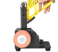 Meuleuse De Table - Ponceuse À Bande Multifonctionnelle 350 W, Outil Compact De Haute Précision, Comprend 10 Bandes Abrasives, Construction En Métal Durable | Broyeur De Banc Professionnel Pour L'