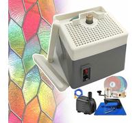 Meuleuse de vitrail DIY 65 W, pour débutants et artistes, kits de meulage électrique pour céramique et diamant, avec coupe-trou rond et pompe à eau
