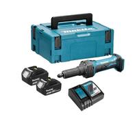 Makita DGD800RFJ Meuleuse Droite À Batteries 18V Li-Ion Set (2x Batterie 3.0Ah) Dans MAKPAC