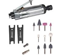 Meuleuse droite pneumatique avec accessoires en mallette pour compresseur
