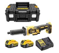 Meuleuse droite sans-fil 18V DEWALT DCG426P2-QW XR avec 2 batteries 5Ah chargeur et coffret