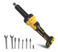 Meuleuse droite sans fil compatible avec batterie Dewalt 18 V/20 V, 24 000 tr/min sans balais avec perceuse de 6 mm pour meulage, polissage, ébavurage (outil uniquement)