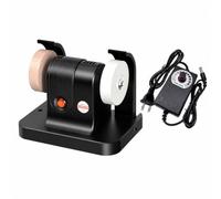 Meuleuse Électrique de Table Affûteur Polisseuse Meuleuse Aiguiseur à Réglage Progressif 8 Niveaux Boîtier PE Compact Adaptée au Bricolage Domestique Atelier Établi Formation, Noir, size to 1