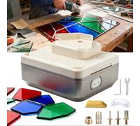 Meuleuse for vitraux 4200 tr/min, double couche et alimentation automatique en eau, 4 mèches de meulage, perçage du verre de 2 à 3 mm, for le perçage et l'affinage des bords, fabrication du verre.