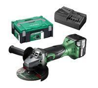 HIKOKI G18DS2WUZ - Mini amoladora a bateria 125 mm 18V Li-Ion 2x 5,0 Ah 9000 rpm 2,1 Kg con maletin apilable