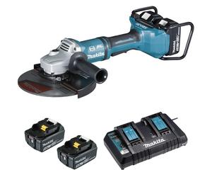 Meuleuse MAKITA mm - 36V - 2x18V Li-ion - 4 batteries 5Ah + 1 double chargeur rapide - DGA900ZKPT