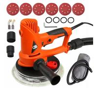 Meuleuse orbitale 180M LED ponceuse mur finition plâtre aspirateur + 6 disques abrasifs de différentes finesse offert