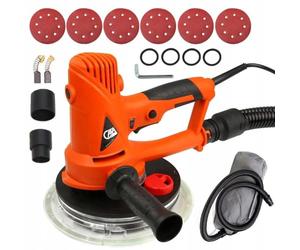 Meuleuse orbitale 180M LED ponceuse mur finition plâtre aspirateur + 6 disques abrasifs de différentes finesse offert
