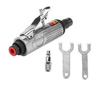 Meuleuse Pneumatique d’Angle 18000-20000rpm avec Embouts 3mm / 6mm - Compacte, Ergonomique & Silencieuse pour Gravure, Polissage et Découpe (AT-7032K petit mandrin monoproduit 3 mm)