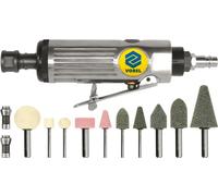 Meuleuse pneumatique droite VOREL + accessoires 81109