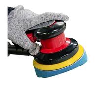 Meuleuse pneumatique Ponceuse pneumatique 5 pouces, meuleuse aspirante, polisseuse orbitale à papier de verre circulaire(Set1)