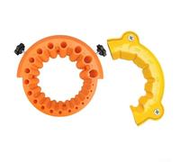 Meuleuse pour forets avec guide d'affûtage multiangle 118°/135° - Fixation gadget compatible avec aiguiseur d'angle Wo (orange jaune)