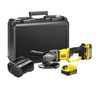 Meuleuse sans fil - 18V - STANLEY FATMAX V20 - SFMCG400M2K-QW - 125mm - 2 batteries 4 Ah + chargeur 2 A