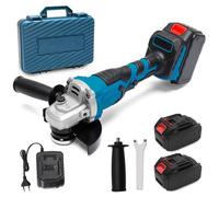 Meuleuse Sans Fil Avec Batterie Et Chargeur 125mm - Brushless 1500W 3 Vitesses 12000RPM Compatible Makita 18V
