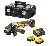 Meuleuse XR 18V 125mm + 2 batteries 5Ah + chargeur + coffret T-STAK - DEWALT - DCG405P2-QW + 1 Batterie offerte avec le code 500DEW dès 500€ d'achat DEWALT