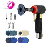 Meuleuses Pneumatiques, Set de Meuleuses D'Angle Pneumatiques - Mini Meuleuse Pneumatique avec Pince de Serrage 6mm & 3mm et 20 Disques à Changement Rapide 2 Pouces, Outils Pneumatiques