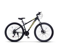 MEULVA Vélo tout-terrain 29 pouces, 21 vitesses, frein à disque hydraulique, cadre hardtail en aluminium, noir