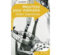 Meurtres pour mémoire - Didier Daeninckx - Belin Education - Gallimard - broché - Scolaire / Universitaire
