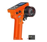 MEUS RACING ME-8B Émetteur RC 6 canaux 2,4 GHz et récepteur pour 1/8 1/10 1/18 1/24 1/30 RC Crawler Voiture Bateau TRX4 TRX4M SCX10 SCX24 SCX30 Pièces de mise à niveau (avec récepteur 04B, orange)