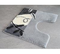 Meusch Idylle Platinum Gris-Mélange Tapis pour les Toilettes Avec Cou 55x50cm.