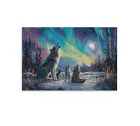 Meute de Loups arctiquesPuzzles pour Adultes 1000 pièces, Jouets de Jeu Difficiles, Puzzle de décoration familiale 38x52cm