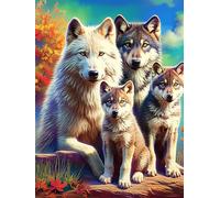 Meute de Loups dans Une forêt Magique Puzzle 500 Pièces pour Adultes Educa Challenge Extrême Qualité Supérieure Divertissement Créatif Décoration Murale 500 PCS